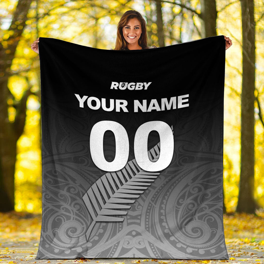 (Custom Personalised) New Zealand Rugby Blanket - Maori Tribal - - Vibe Hoodie Shop