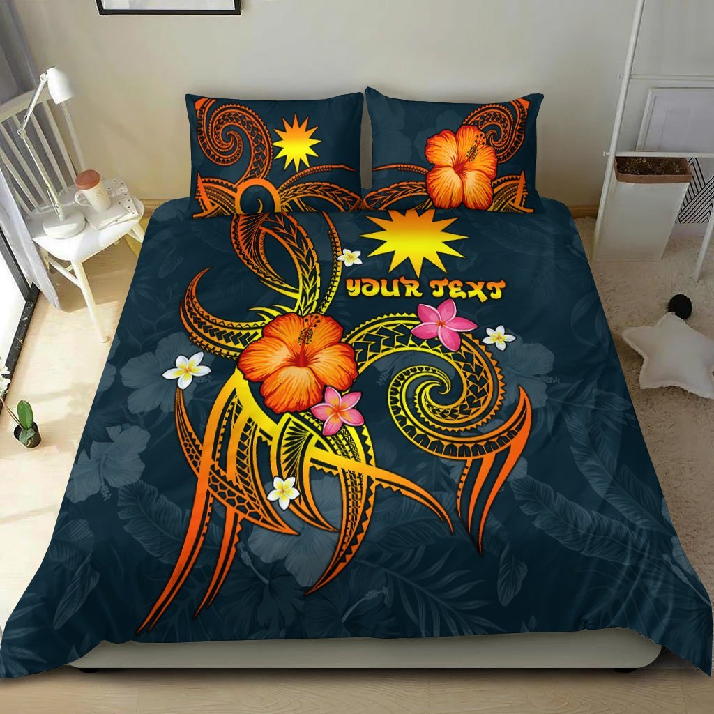 Nauru Polynesian Personalised Bedding Set - Legend of Nauru (Blue) - Vibe Hoodie Shop