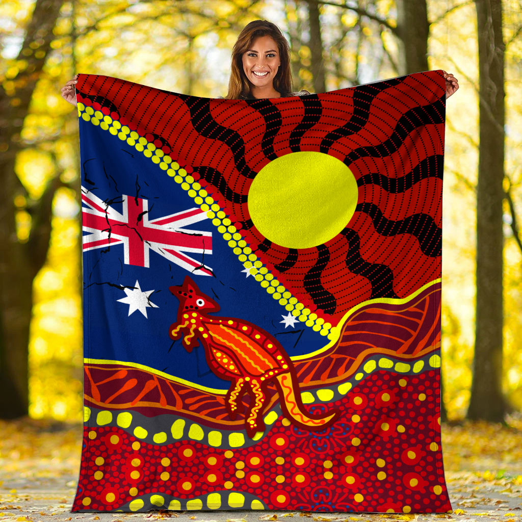 Australia Day Indigenous Art Blanket - - Vibe Hoodie Shop