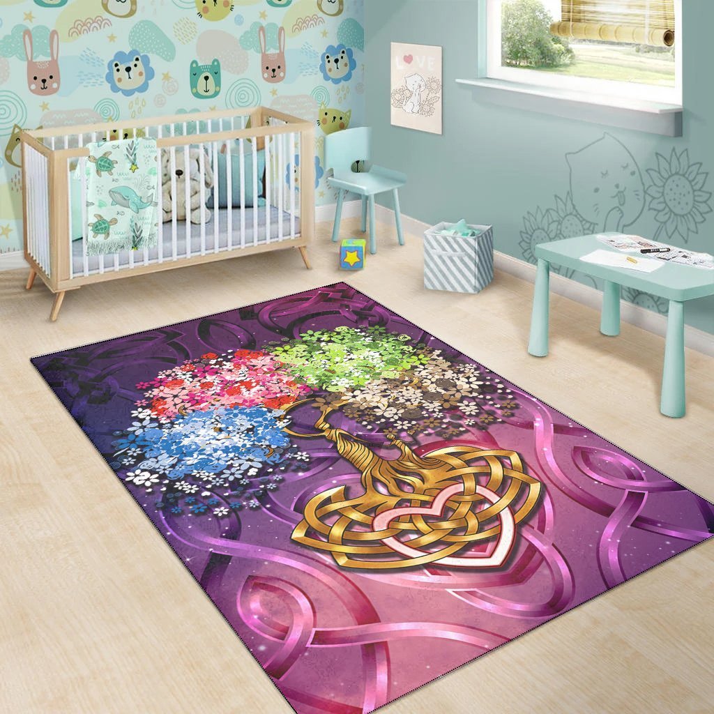 Celtic Mother's Day Area Rug - Mother With Child - Vibe Hoodie Shop