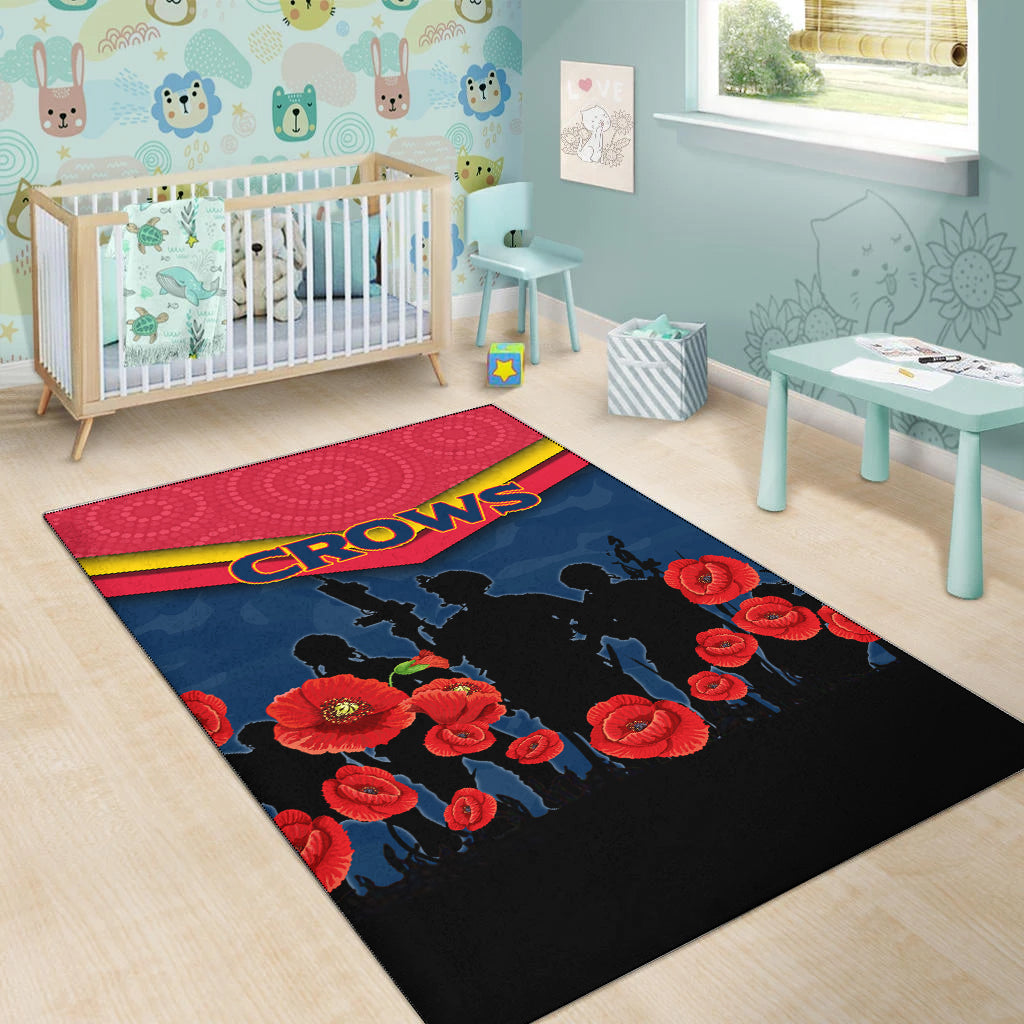 Adelaide Crows ANZAC Day Area Rug - Indigenous Art - - Vibe Hoodie Shop