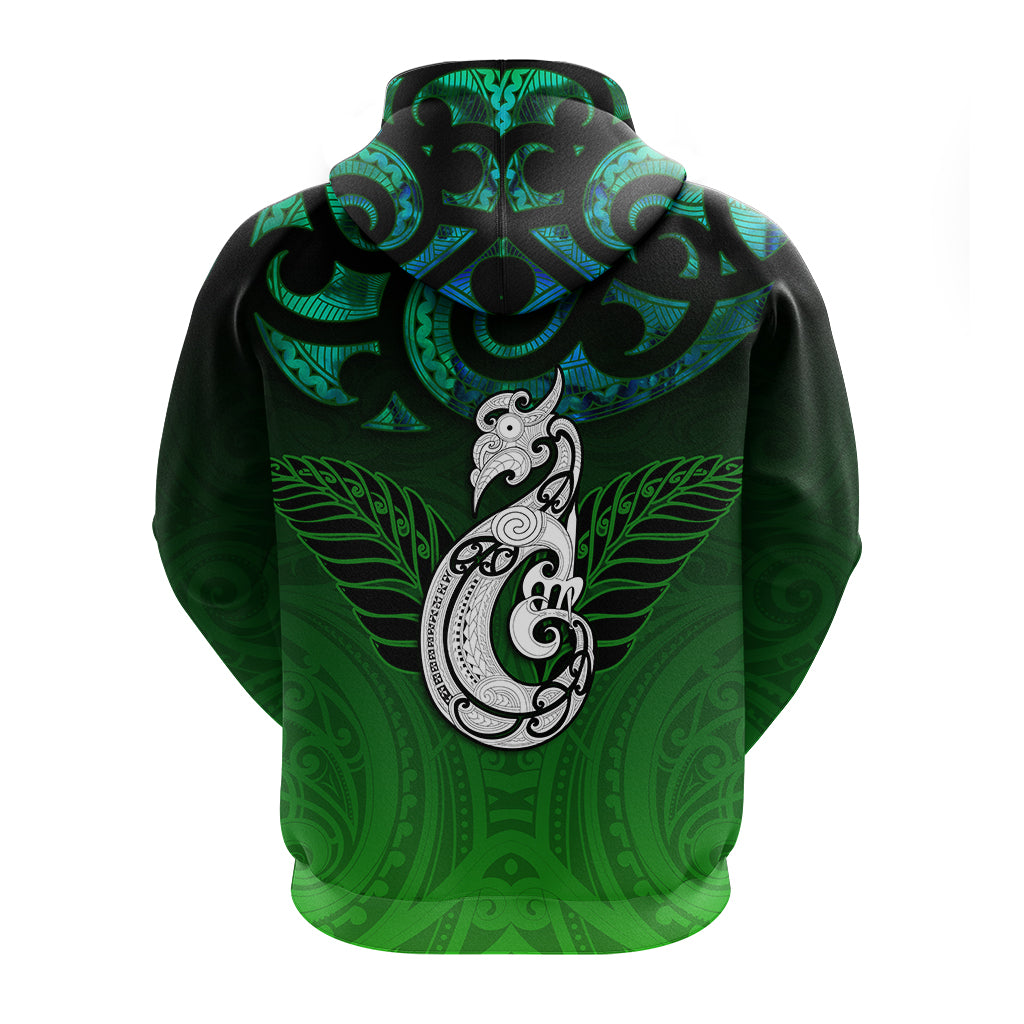 New Zealand Maori Hoodie - Paua Shell Green - LT12 - Vibe Hoodie Shop