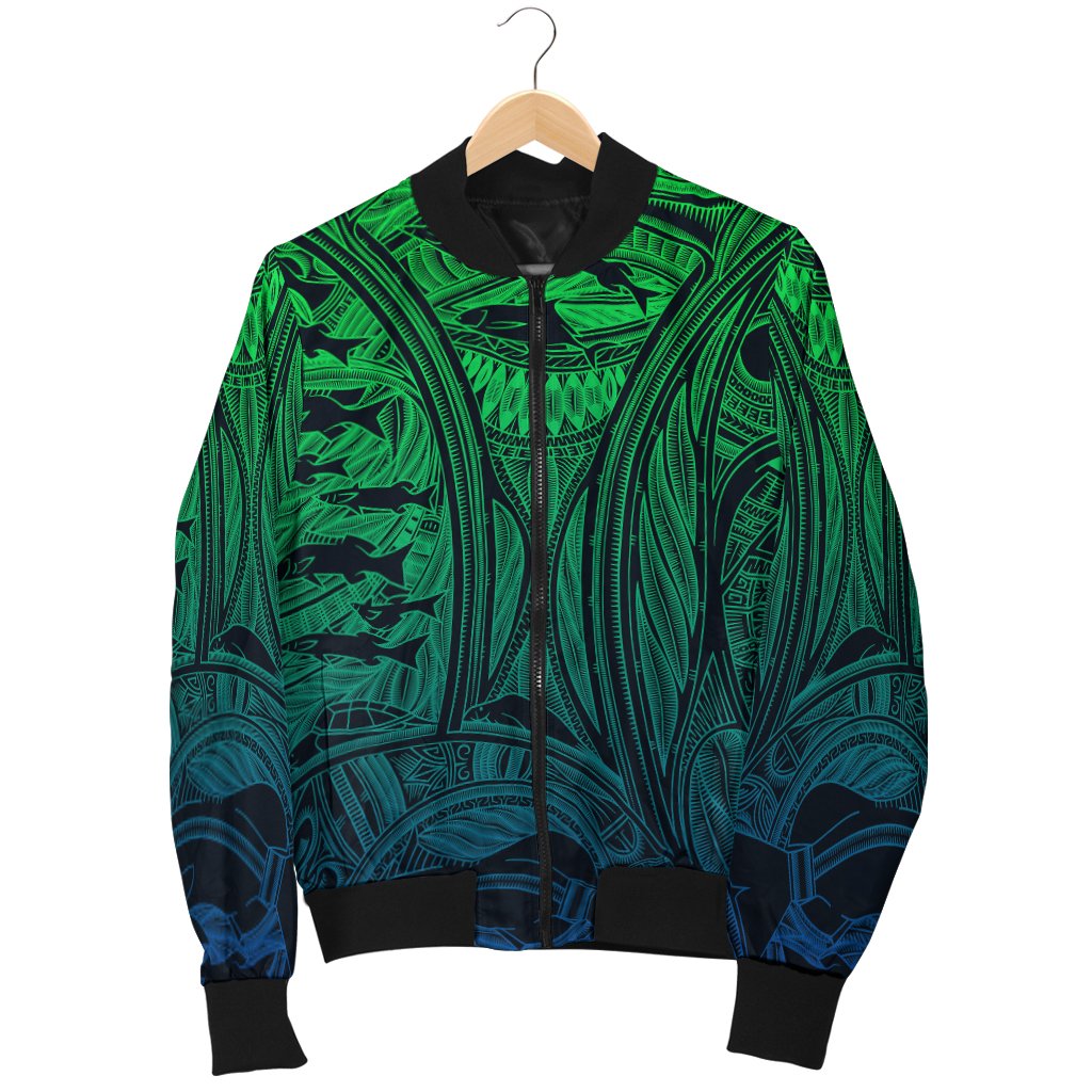 Torres Strait Islanders Men's Bomber Jacket - Ocean Art - Vibe Hoodie Shop