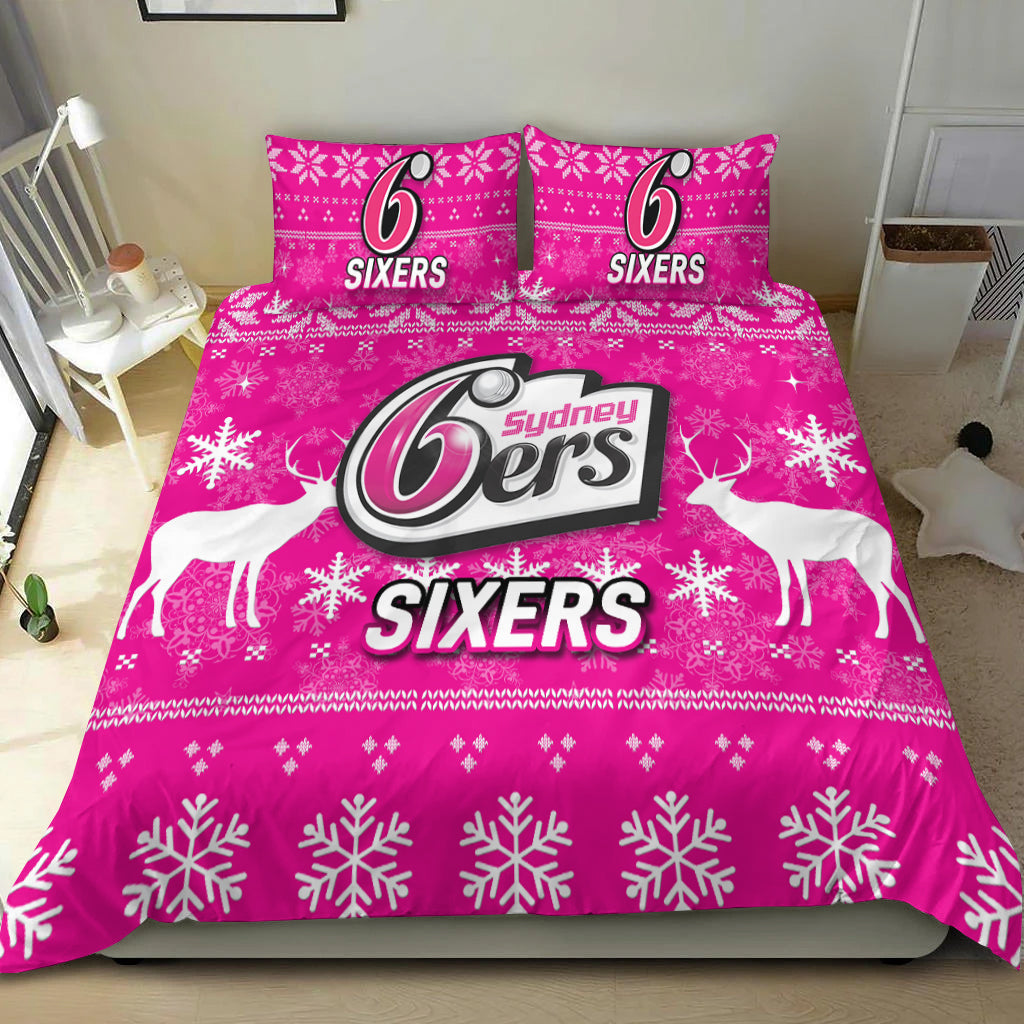 Sydney Sixers Cricket Australian Christmas Ugly Style Bedding Set - - Vibe Hoodie Shop
