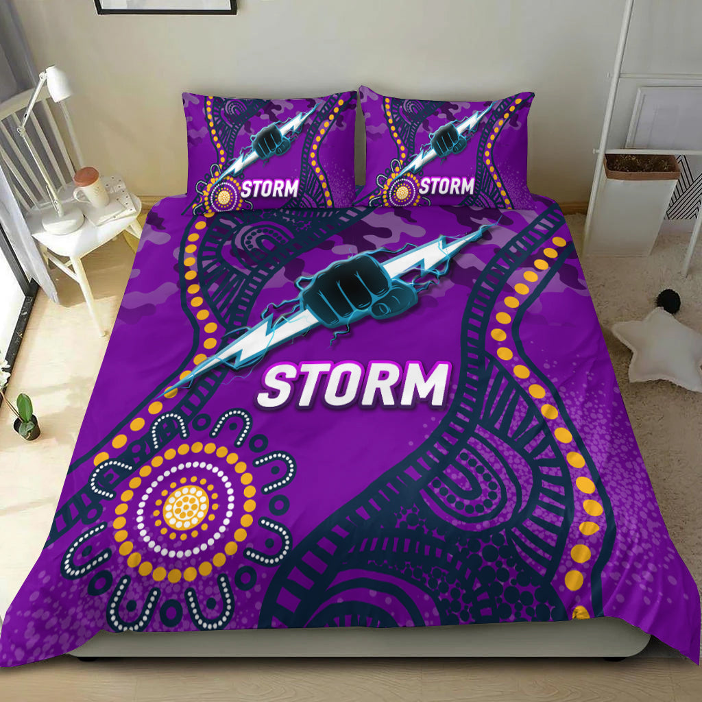 Storm Rugby ANZAC Day Camouflage Indigenous Art Bedding Set - - Vibe Hoodie Shop