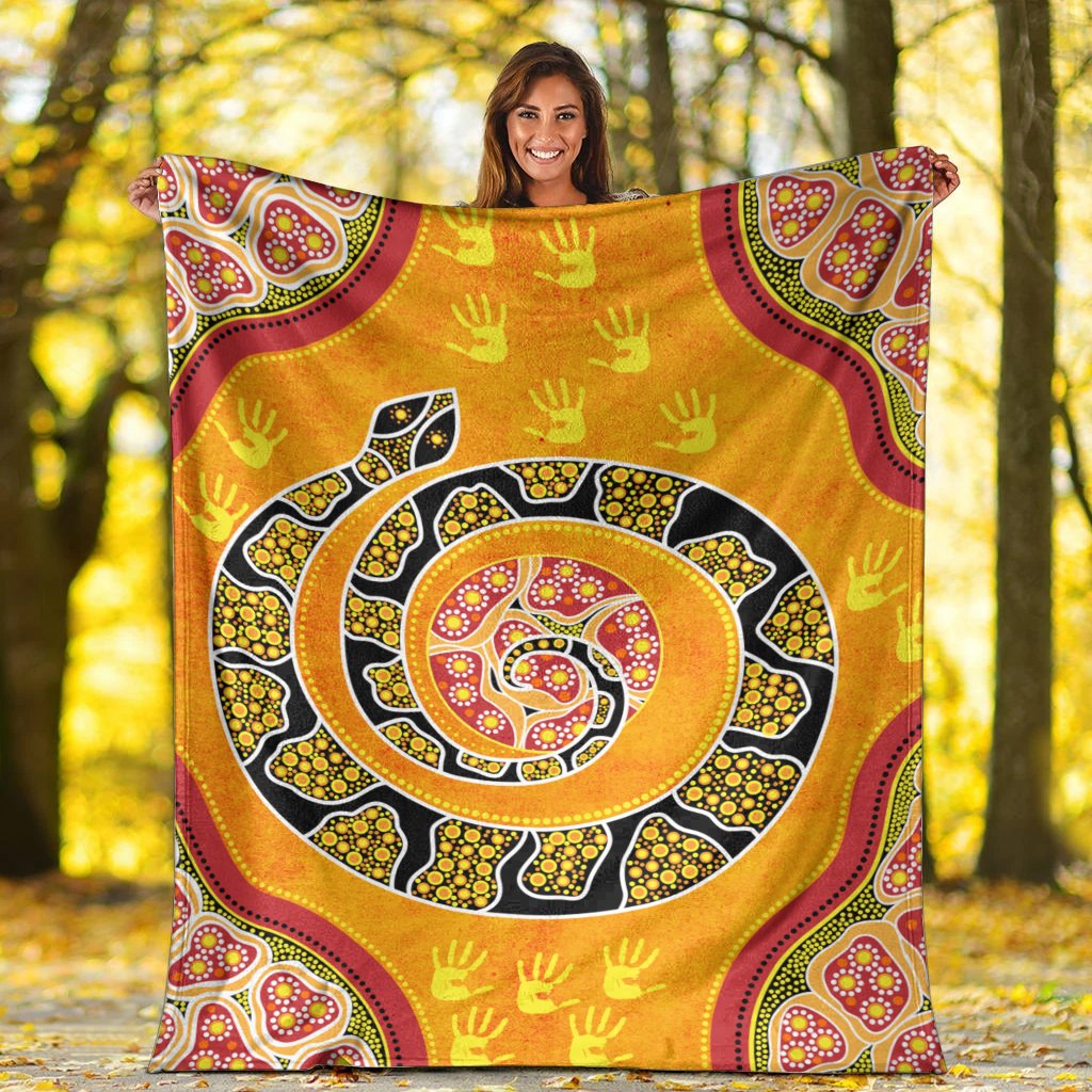 Blanket - Aboriginal Unique Style Snake Orange Color 2021 - Vibe Hoodie Shop