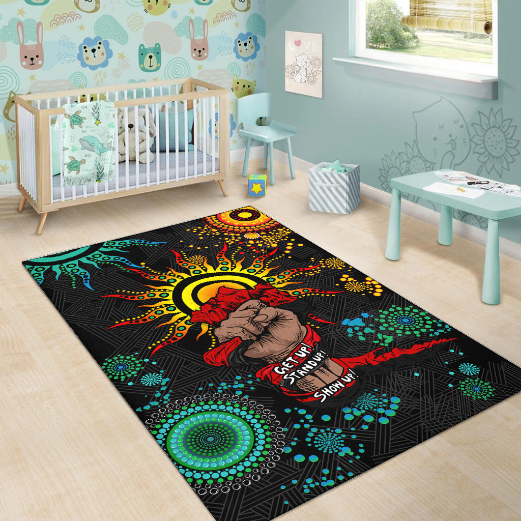 NAIDOC Week 2022 Aboriginal Art Unique Area Rug - - Vibe Hoodie Shop