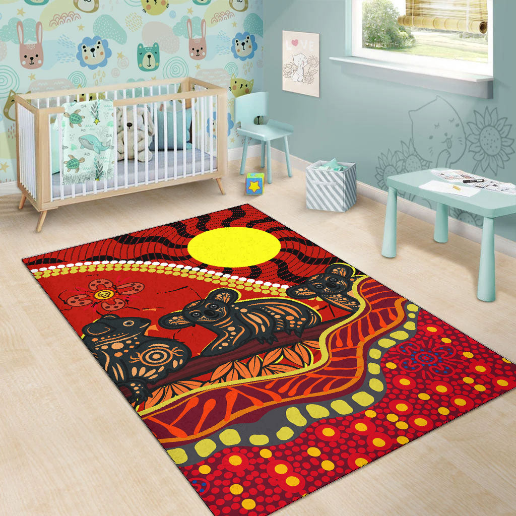 Aboriginal Koala Painting Area Rug - - Vibe Hoodie Shop