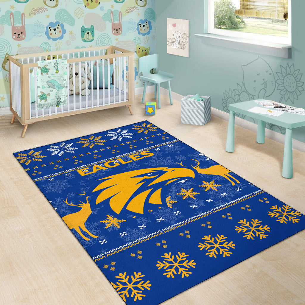 West Coast Eagles Club Area Rug - Christmas Ugly Style - - Vibe Hoodie Shop