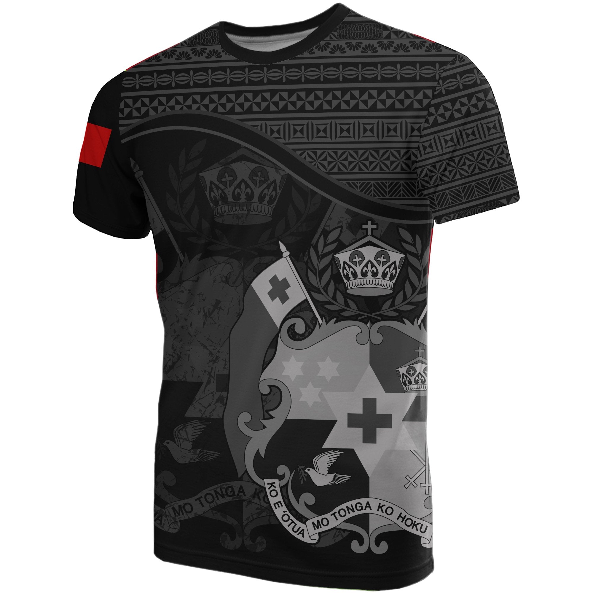 Tonga Black Coat Of Arms T shirt - Vibe Hoodie Shop