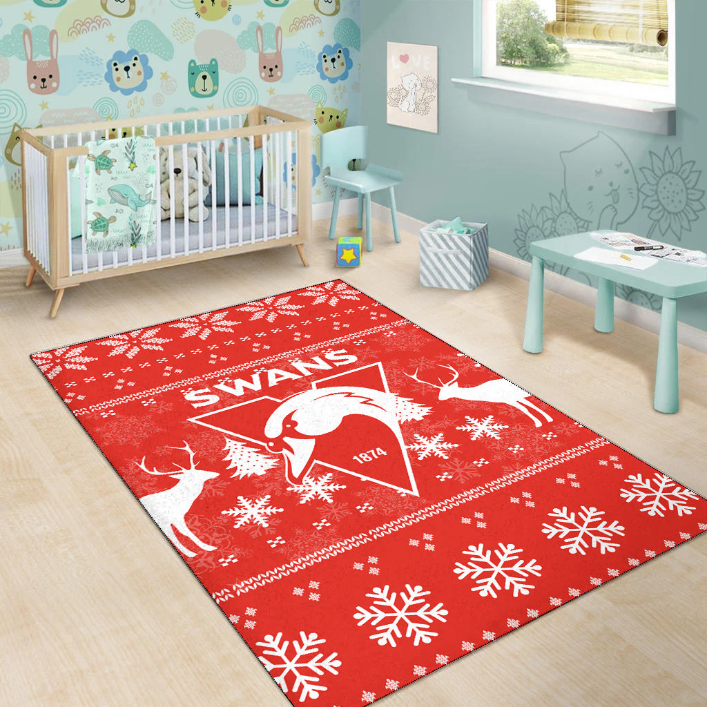 Sydney Swans Area Rug - Christmas Ugly Style - - Vibe Hoodie Shop