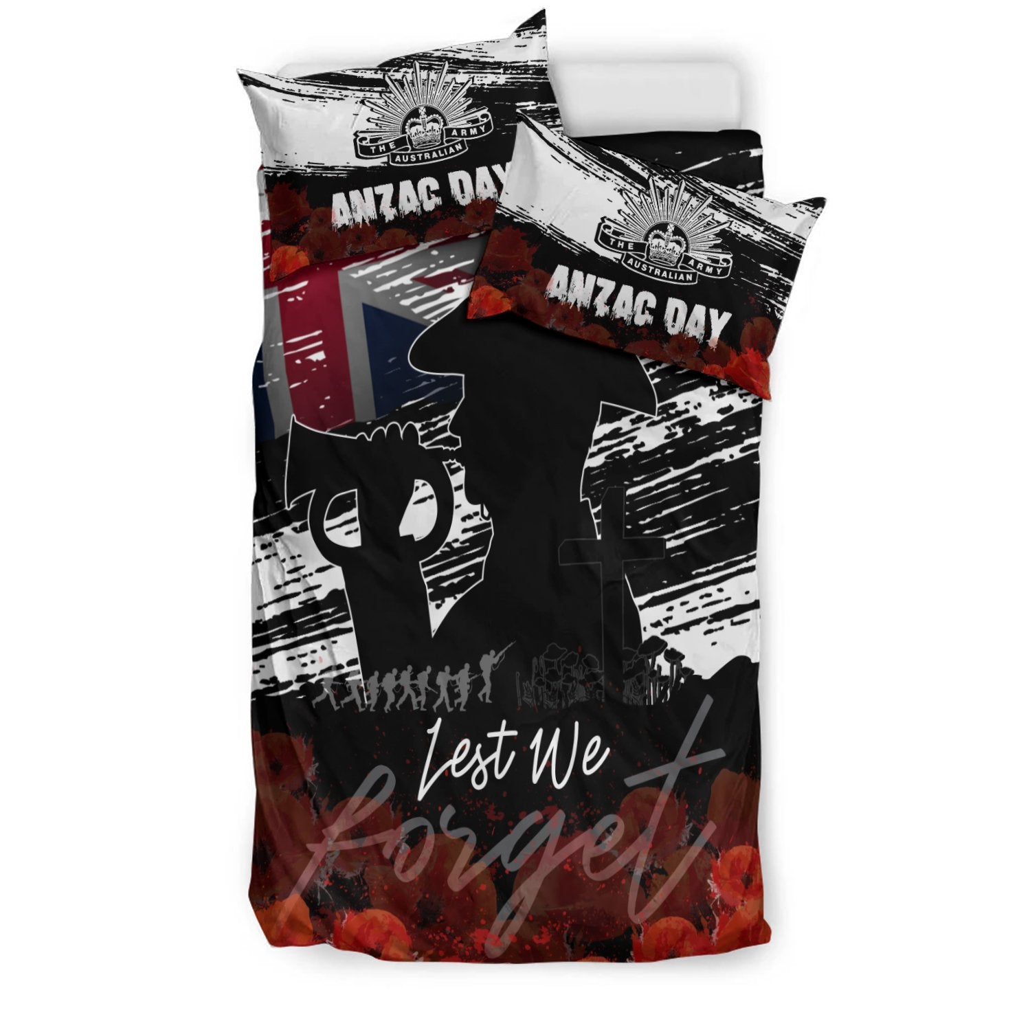 ANZAC Day Bedding Set - Remembrance ANZAC - Vibe Hoodie Shop