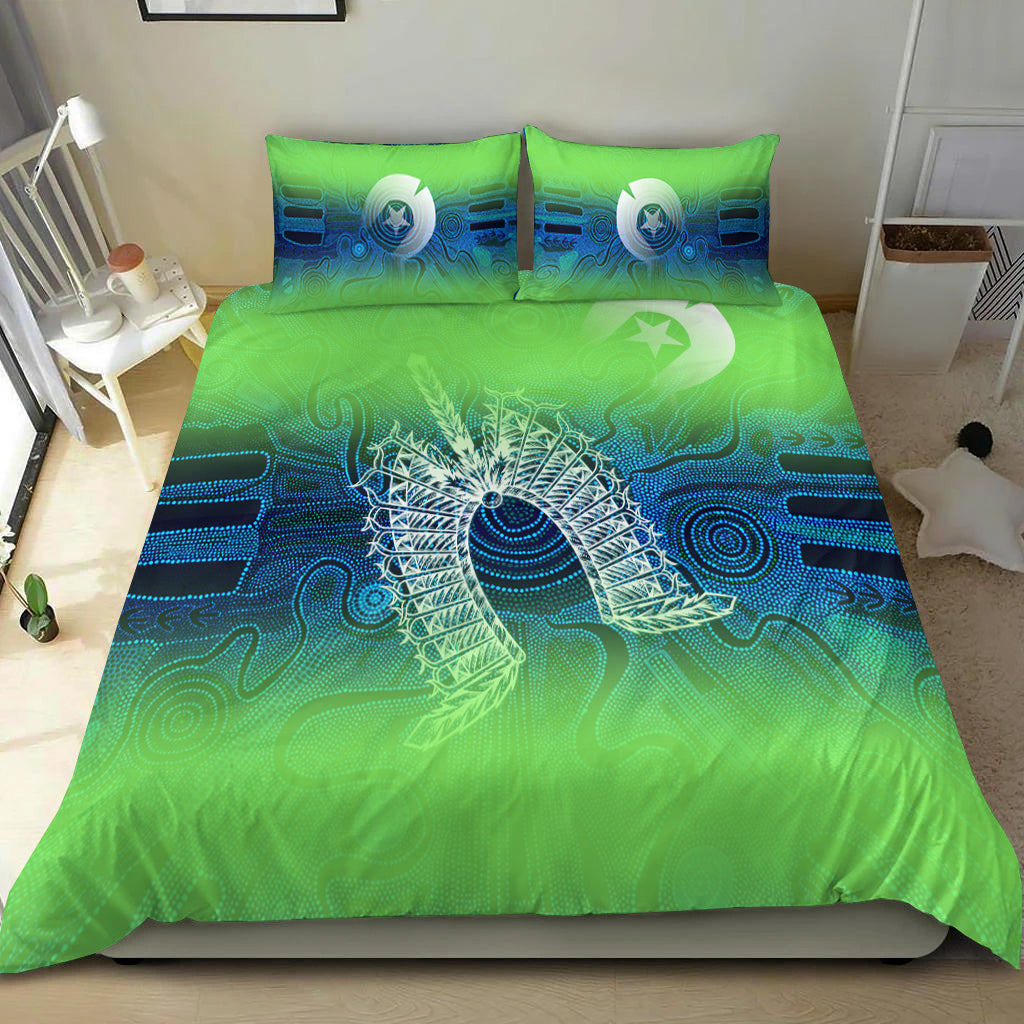 Torres Strait Islands Bedding Set - Indigenous Dot Painting Art - - Vibe Hoodie Shop