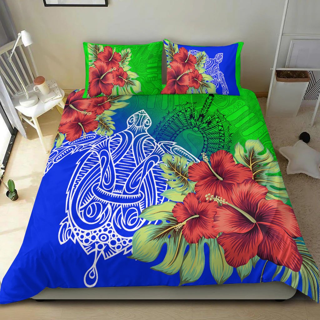 Torres Strait Islanders Bedding Set - Ocean Hibiscus - Vibe Hoodie Shop