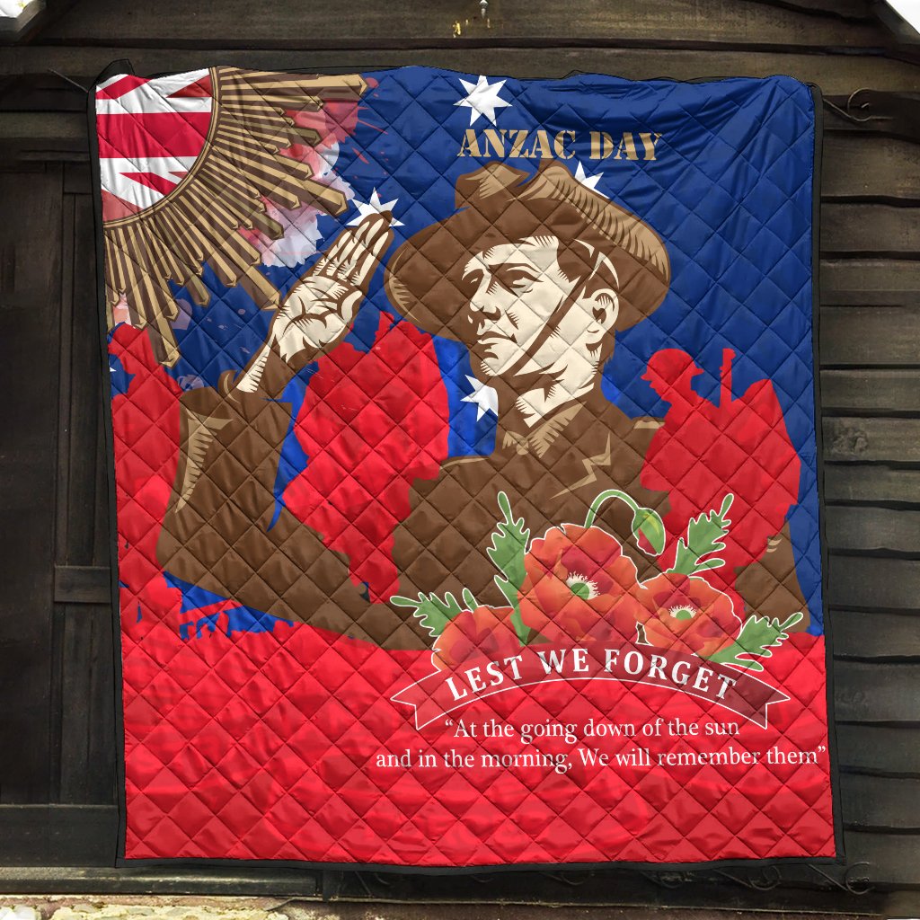 Premium Quilts - AANZAC Australia Remember Them - Vibe Hoodie Shop