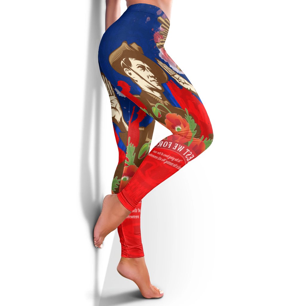 Leggings - AANZAC Australia Remember Them - Vibe Hoodie Shop