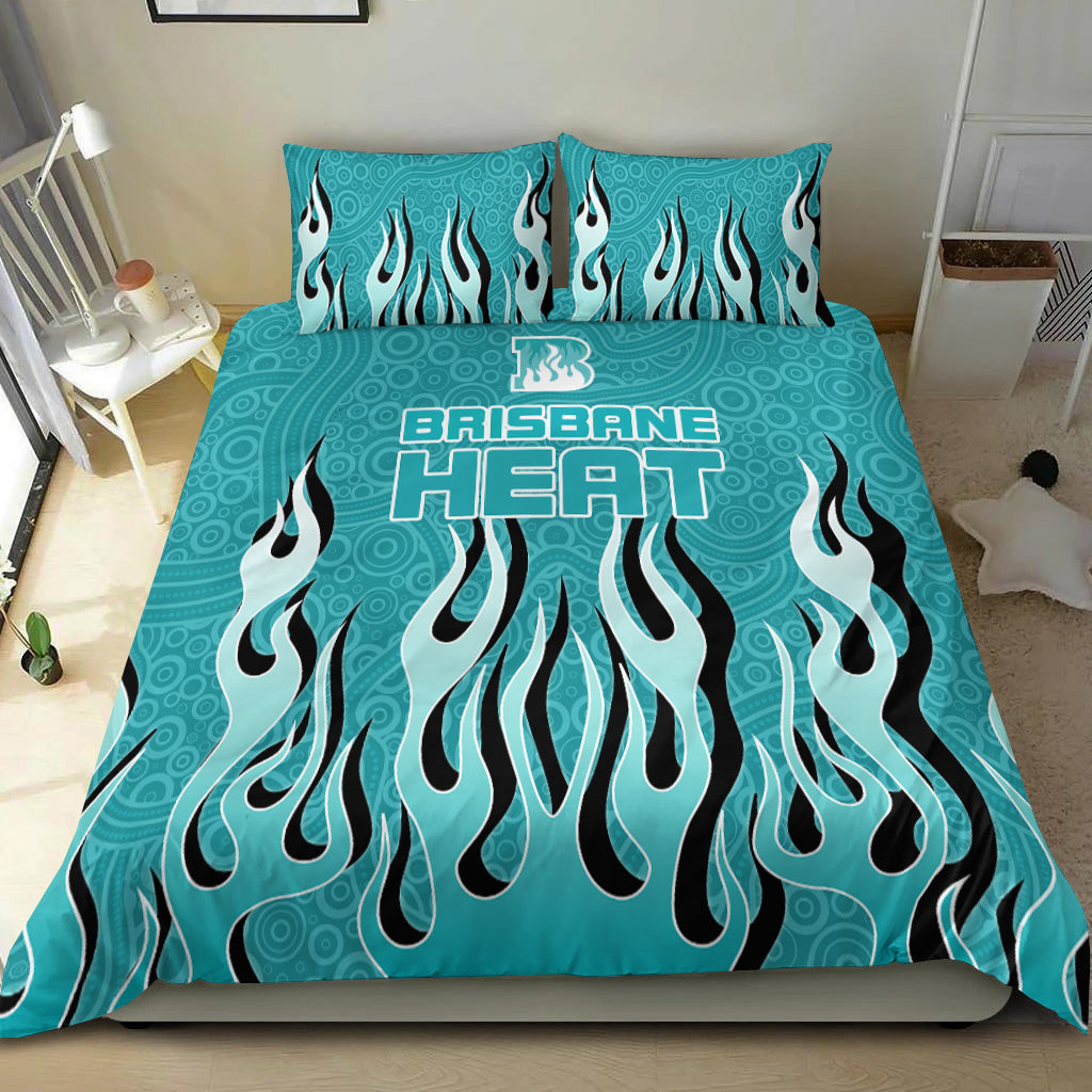 Brisbane Heat Bedding Set - Aboriginal Style Of Dot Fire - - Vibe Hoodie Shop