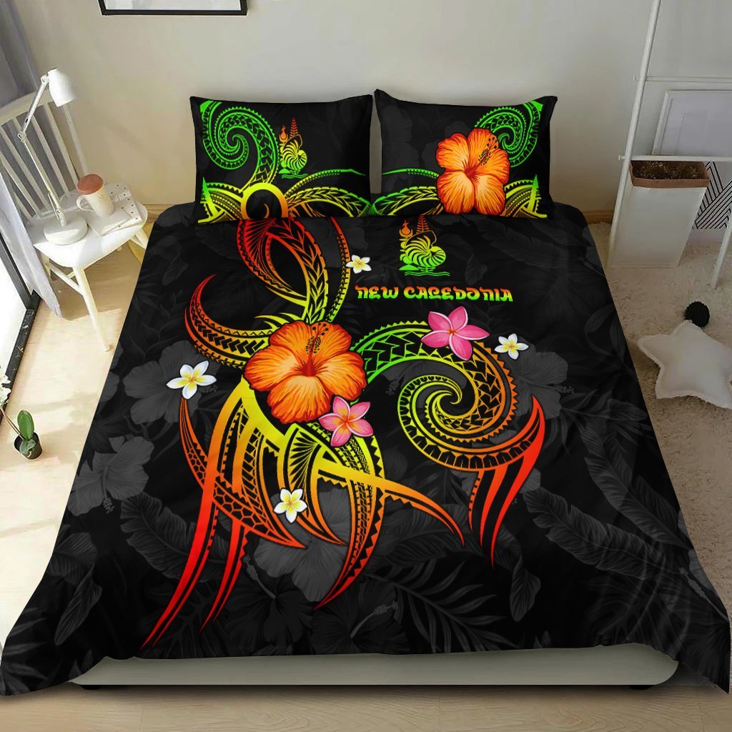 New Caledonia Polynesian Bedding Set - Legend of New Caledonia (Reggae) - Vibe Hoodie Shop