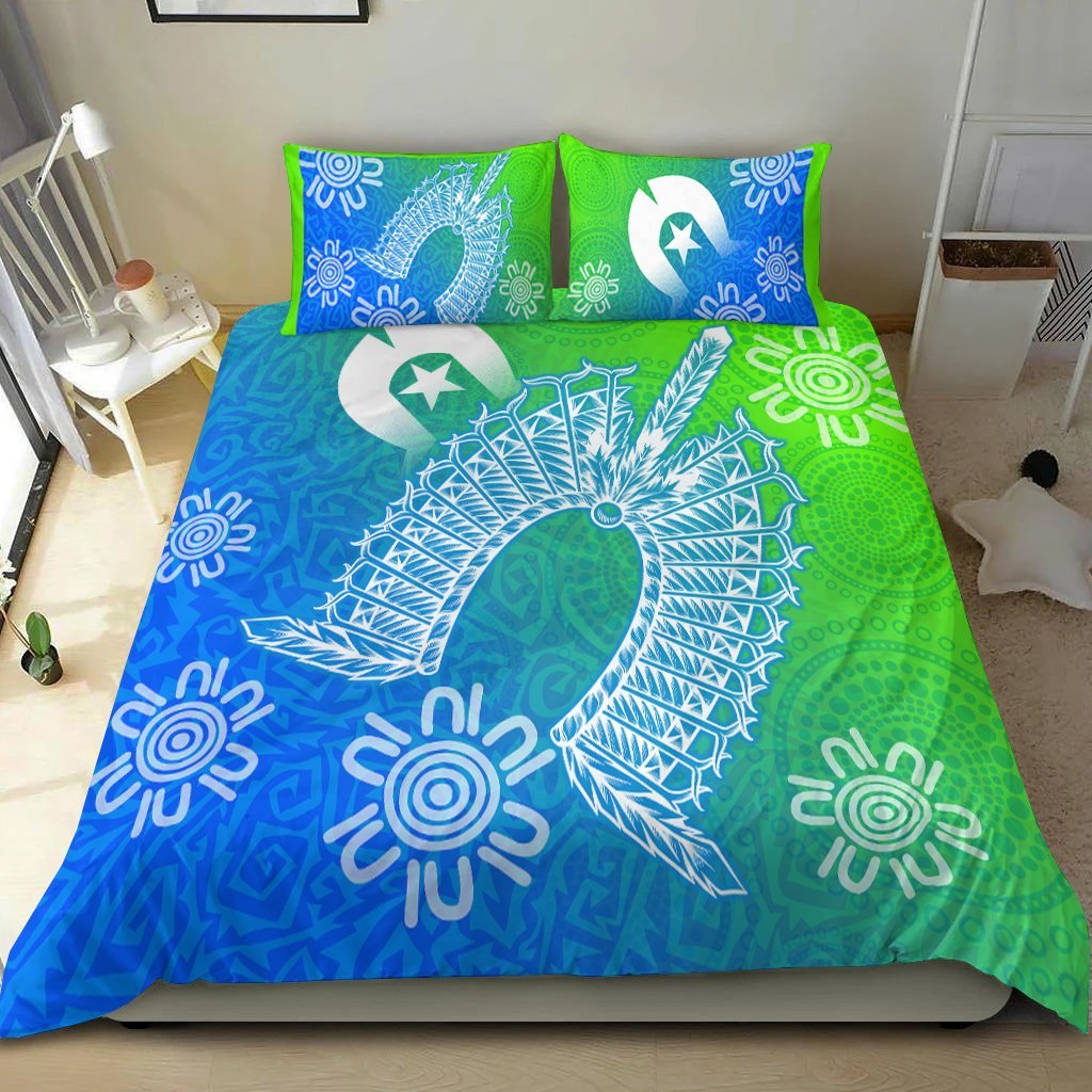 Aussie Aboriginal Bedding Set Torres Strait Islanders Ocean Style - Vibe Hoodie Shop