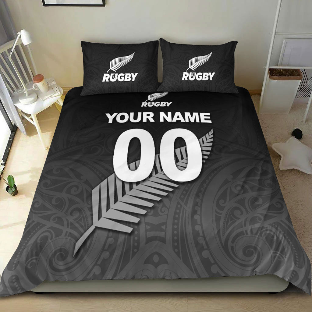 (Custom Personalised) New Zealand Rugby Bedding Set - Maori Tribal - - Vibe Hoodie Shop