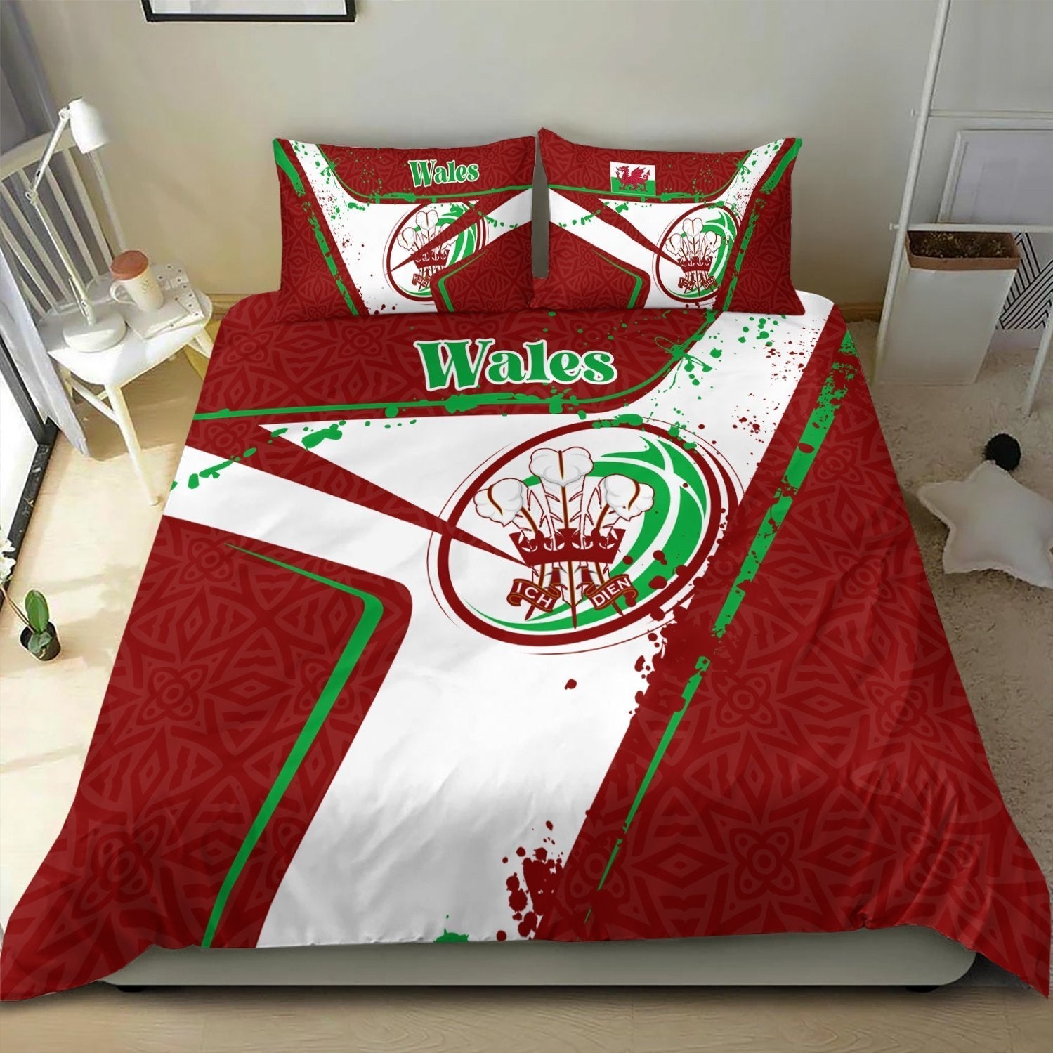 Wales Rugby Bedding Set - Welsh Rugby - Vibe Hoodie Shop