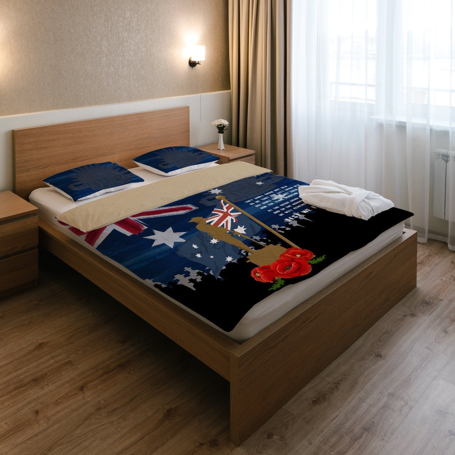 ANZAC Bedding Set - Always Remember Australian ANZAC Day - Vibe Hoodie Shop