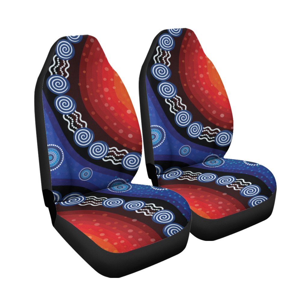 Car Sar Cover - Aboriginal Color Dot Painting - Vibe Hoodie Shop