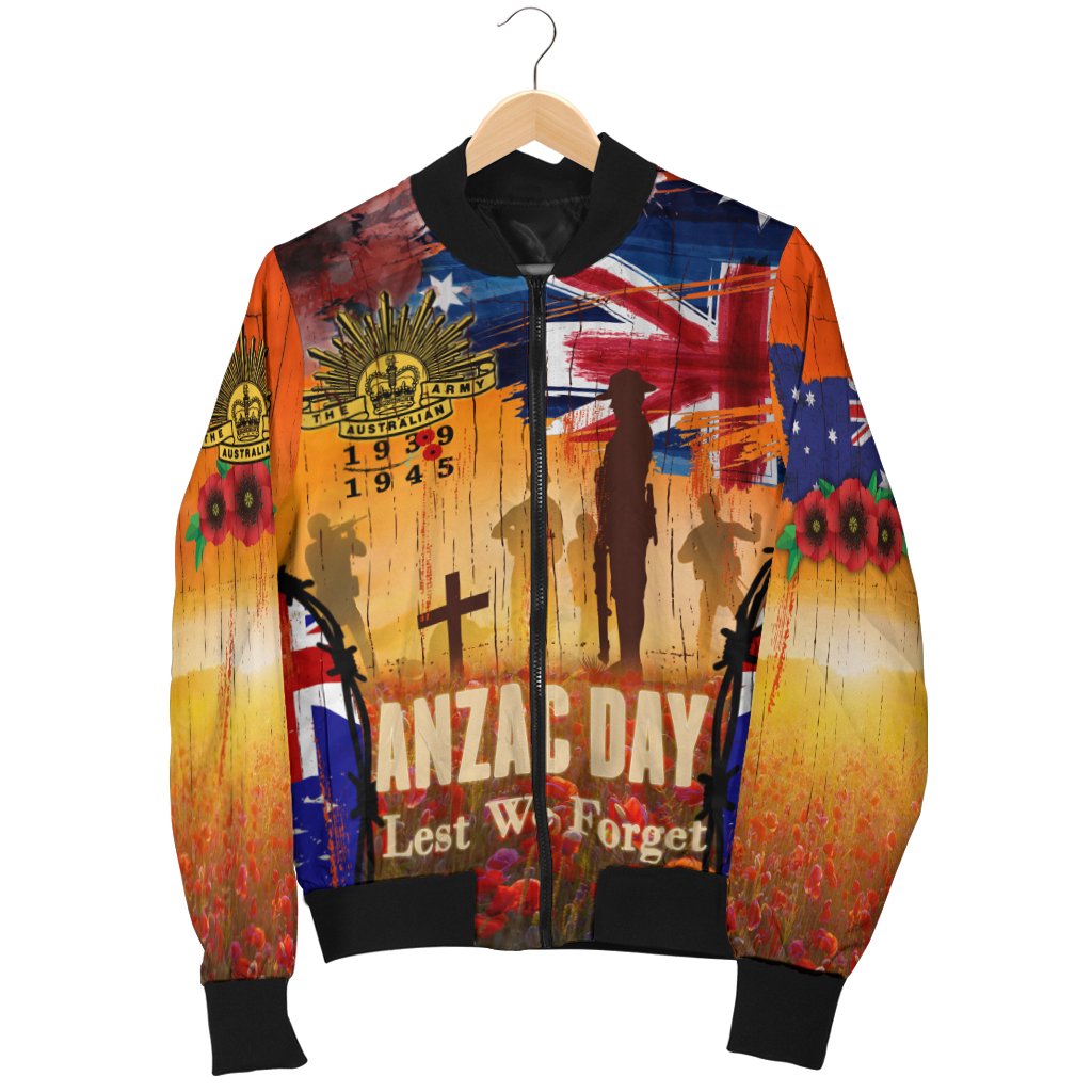 Australia ANZAC Day 2021 Bomber Jacket - ANZAC Day Commemoration 1939 - 1945 - Vibe Hoodie Shop