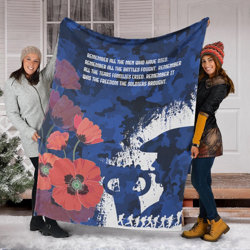 Custom ANZAC Premium Blanket - ANZAC Day 2021 - Vibe Hoodie Shop