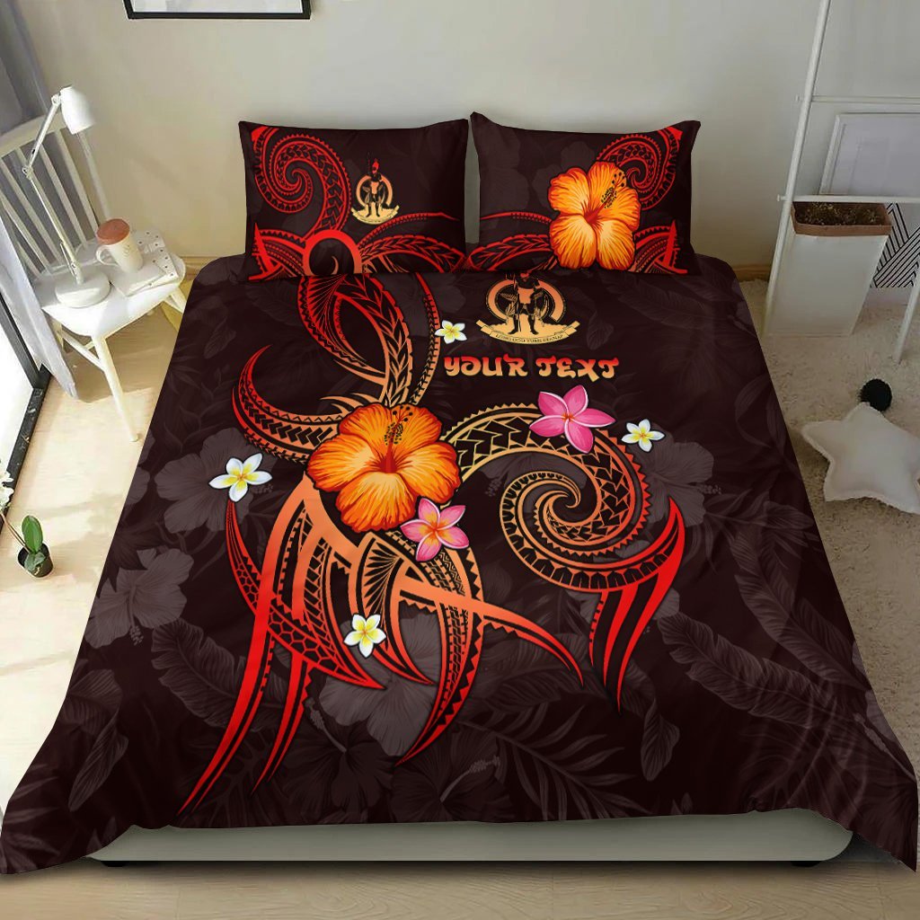 Vanuatu Polynesian Personalised Bedding Set - Legend of Vanuatu (Red) - Vibe Hoodie Shop