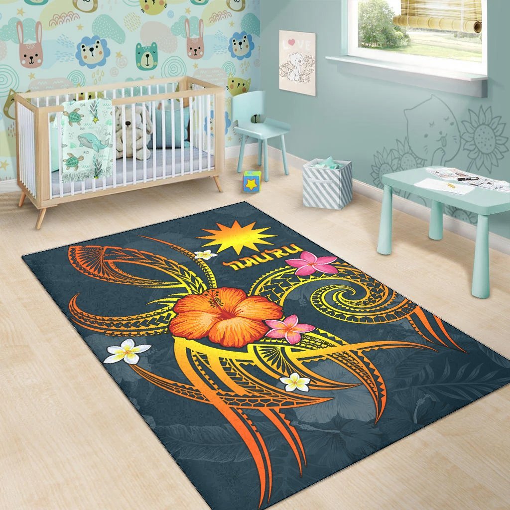 Nauru Polynesian Area Rug - Legend of Nauru (Blue) - Vibe Hoodie Shop