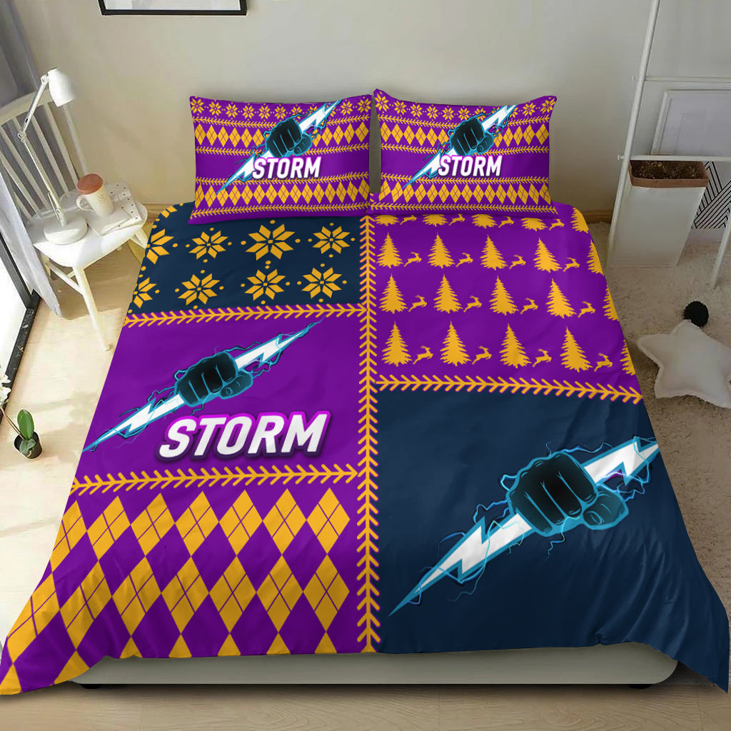 Storm Rugby Christmas 2022 Style Bedding Set - - Vibe Hoodie Shop
