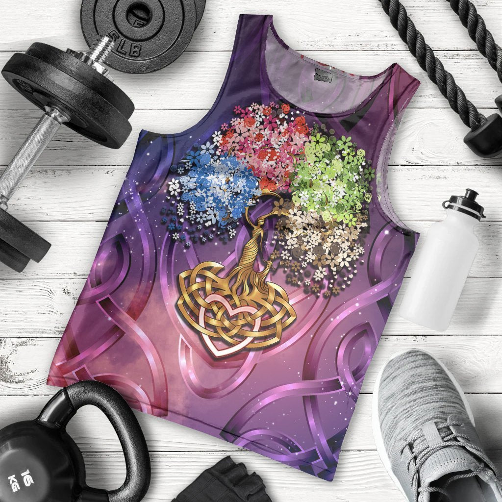 Celtic Mother's Day Men's Tank Top - Mother With Child - Vibe Hoodie Shop