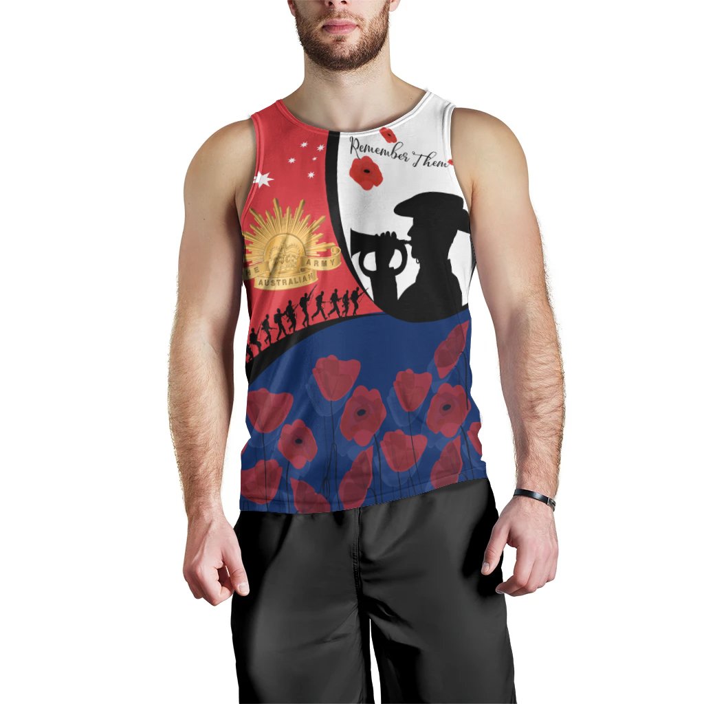 ANZAC Day Men's Tank Top - We will remember Them - Vibe Hoodie Shop