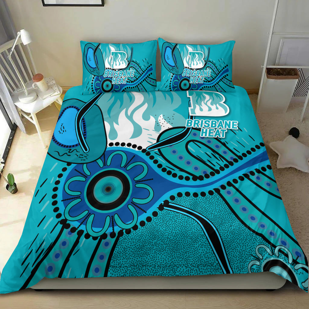 Brisbane Heat Aboriginal Cricket 2022 Bedding Set - - Vibe Hoodie Shop