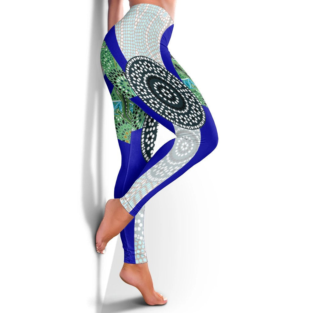 Leggings - Flag of Torres Strait Islanders - Vibe Hoodie Shop