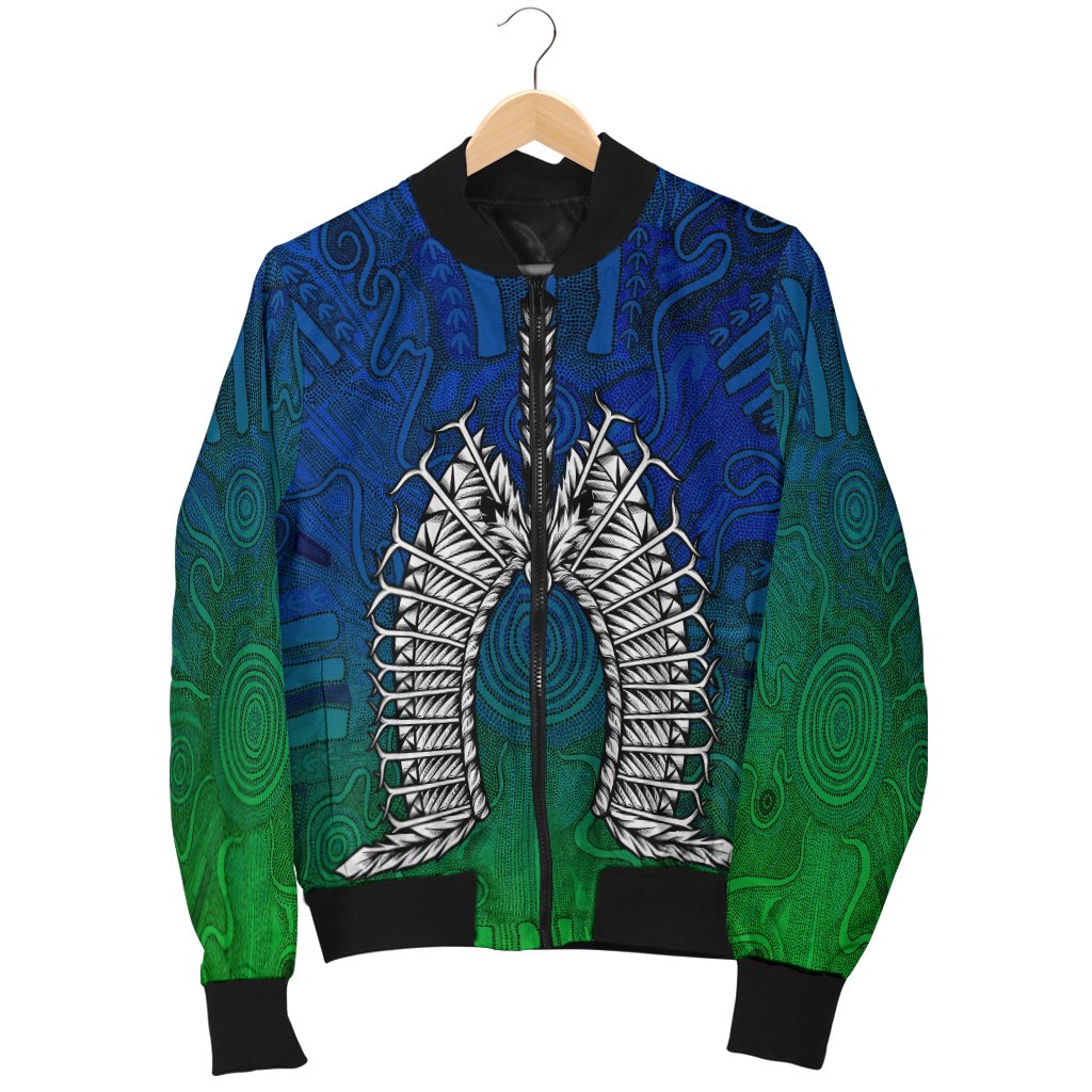 Torres Strait Islanders Women's Bomber Jacket - Dhari Mask - Vibe Hoodie Shop