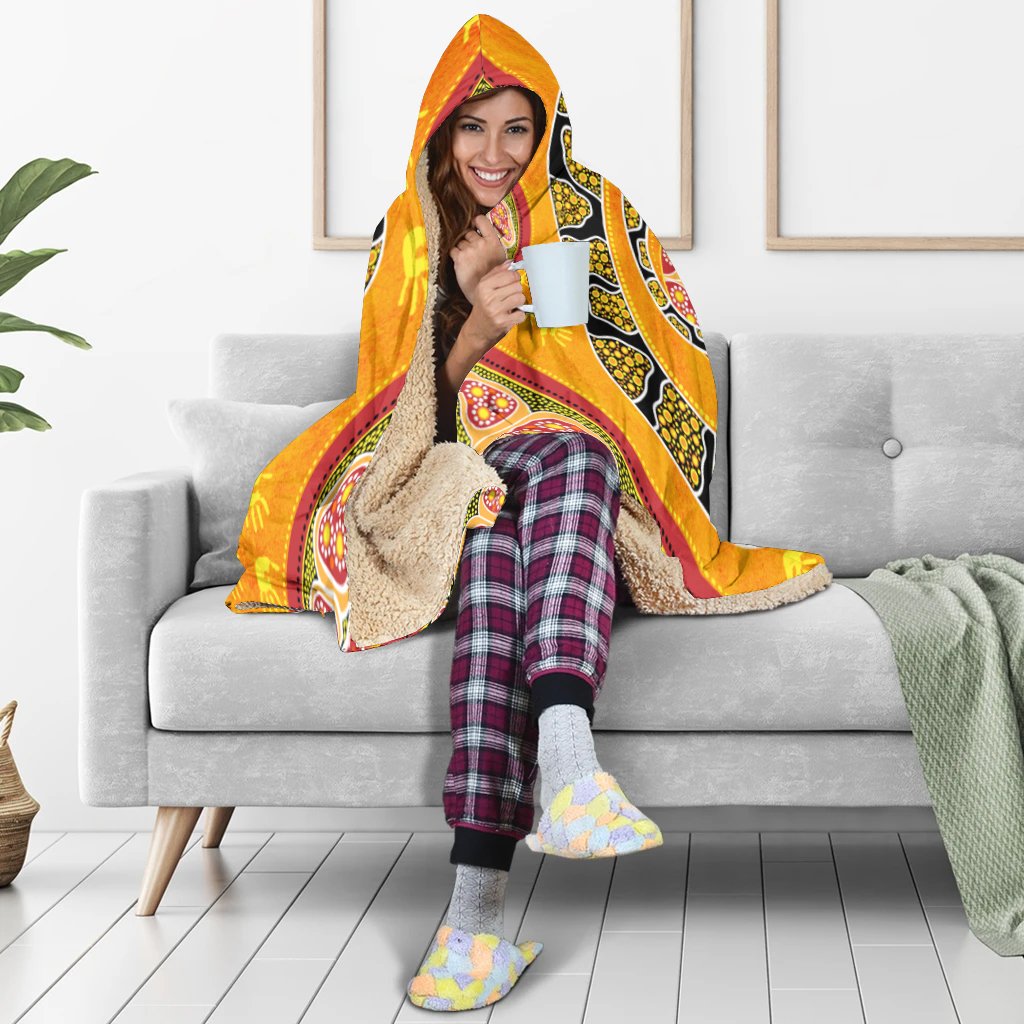 hooded-blanket-aboriginal-unique-style-snake-orange-color-2021
