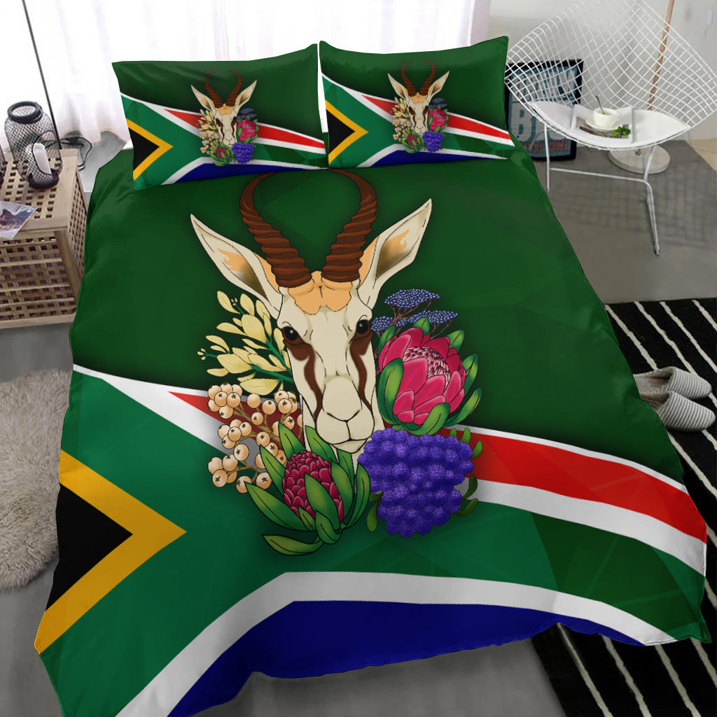 South Africa Springboks Print Bedding Set - - Vibe Hoodie Shop
