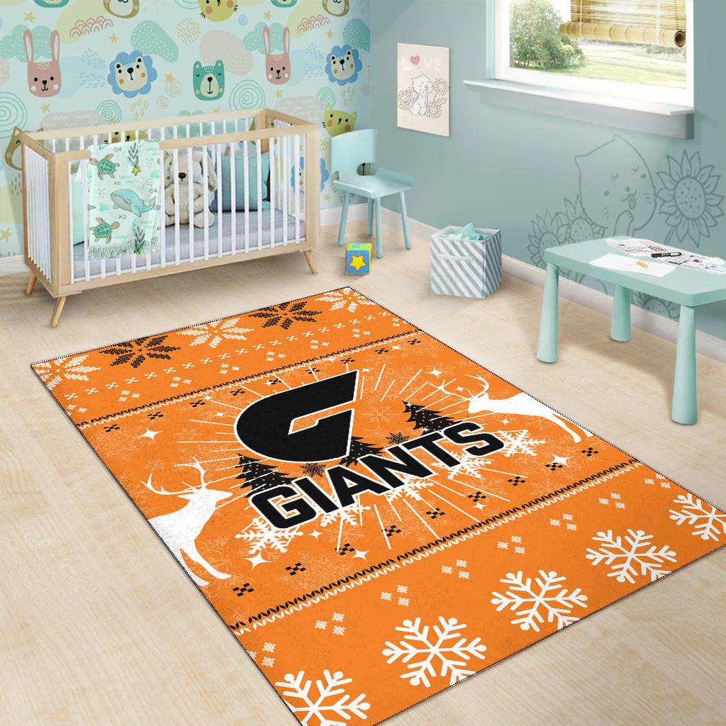 GWS Giants Area Rug - Christmas Ugly Style - - Vibe Hoodie Shop