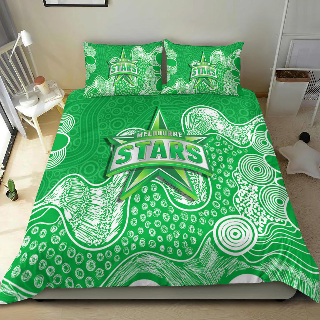 Melbourne Stars Bedding Set - Aboriginal Style Of Dot - - Vibe Hoodie Shop