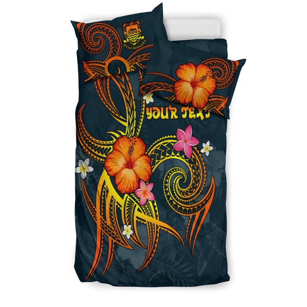 Tuvalu Polynesian Personalised Bedding Set - Legend of Tuvalu (Blue) - Vibe Hoodie Shop