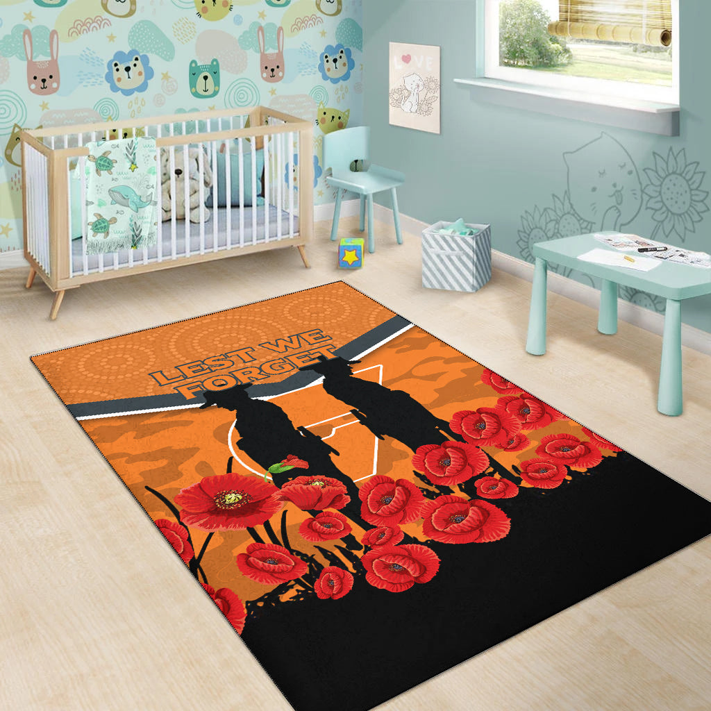 Giants ANZAC Day Area Rug - Indigenous Art - - Vibe Hoodie Shop