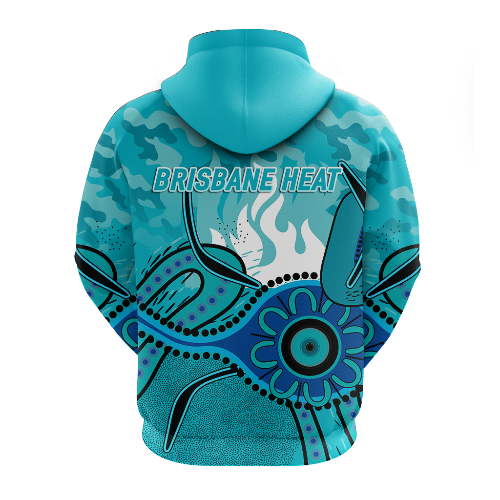 Brisbane Heat Cricket ANZAC Day Aboriginal Hoodie - LT12 - Vibe Hoodie Shop