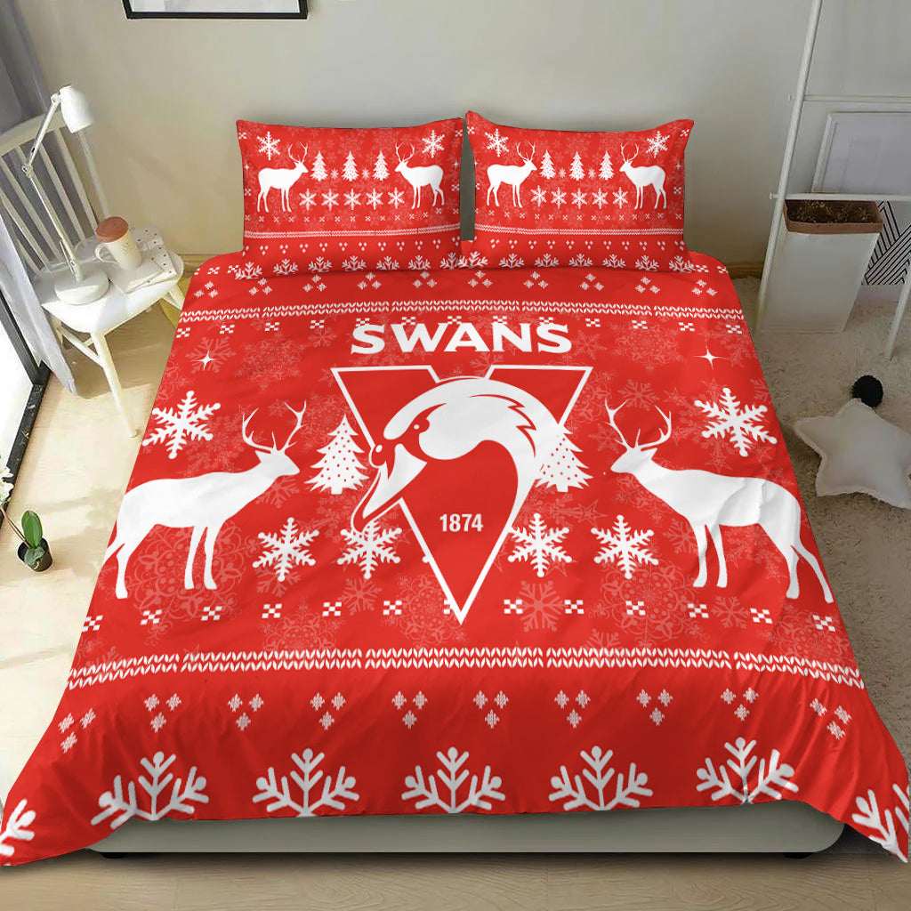 Sydney Swans Bedding Set - Christmas Ugly Style - - Vibe Hoodie Shop