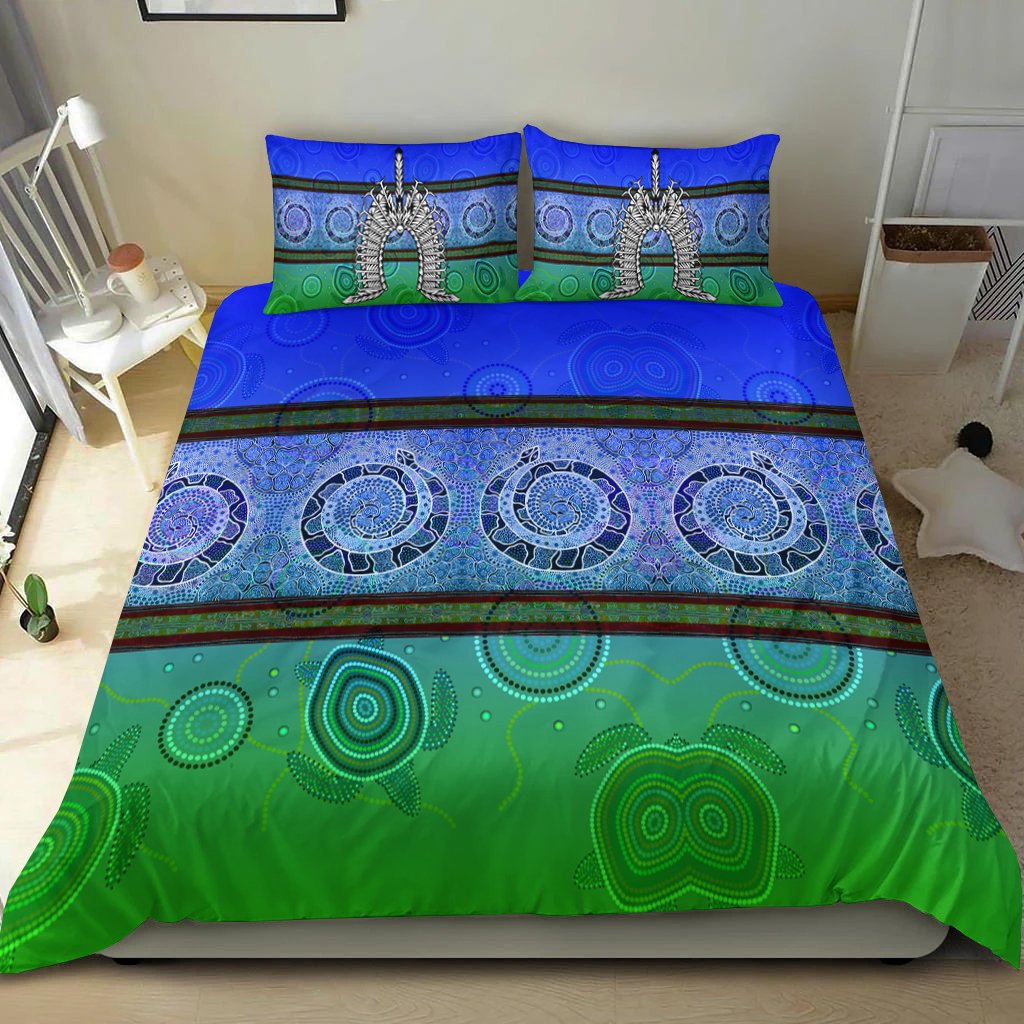 Bedding Set - Turtle With Dhari Mask Snake Patterns - - Vibe Hoodie Shop