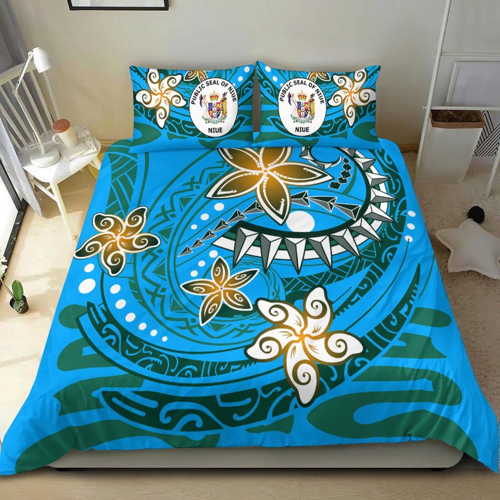 Niue Bedding Set - Spring Style Blue Color - Vibe Hoodie Shop