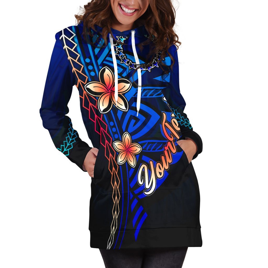 Cook Islands Custom Personalised Hoodie Dress - Vintage Tribal Mountain - Vibe Hoodie Shop