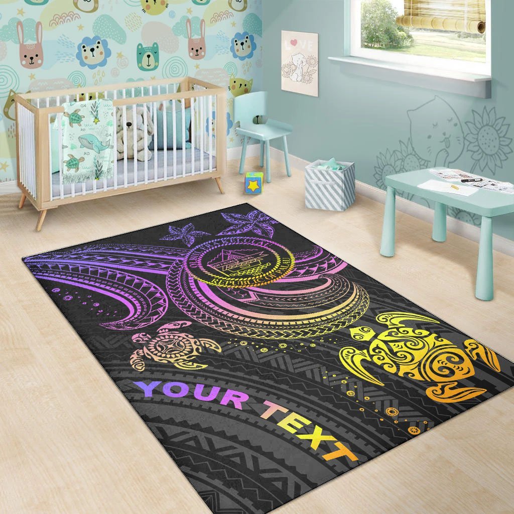 Palau Custom Personalised Area Rug - Pink Turtle - Vibe Hoodie Shop