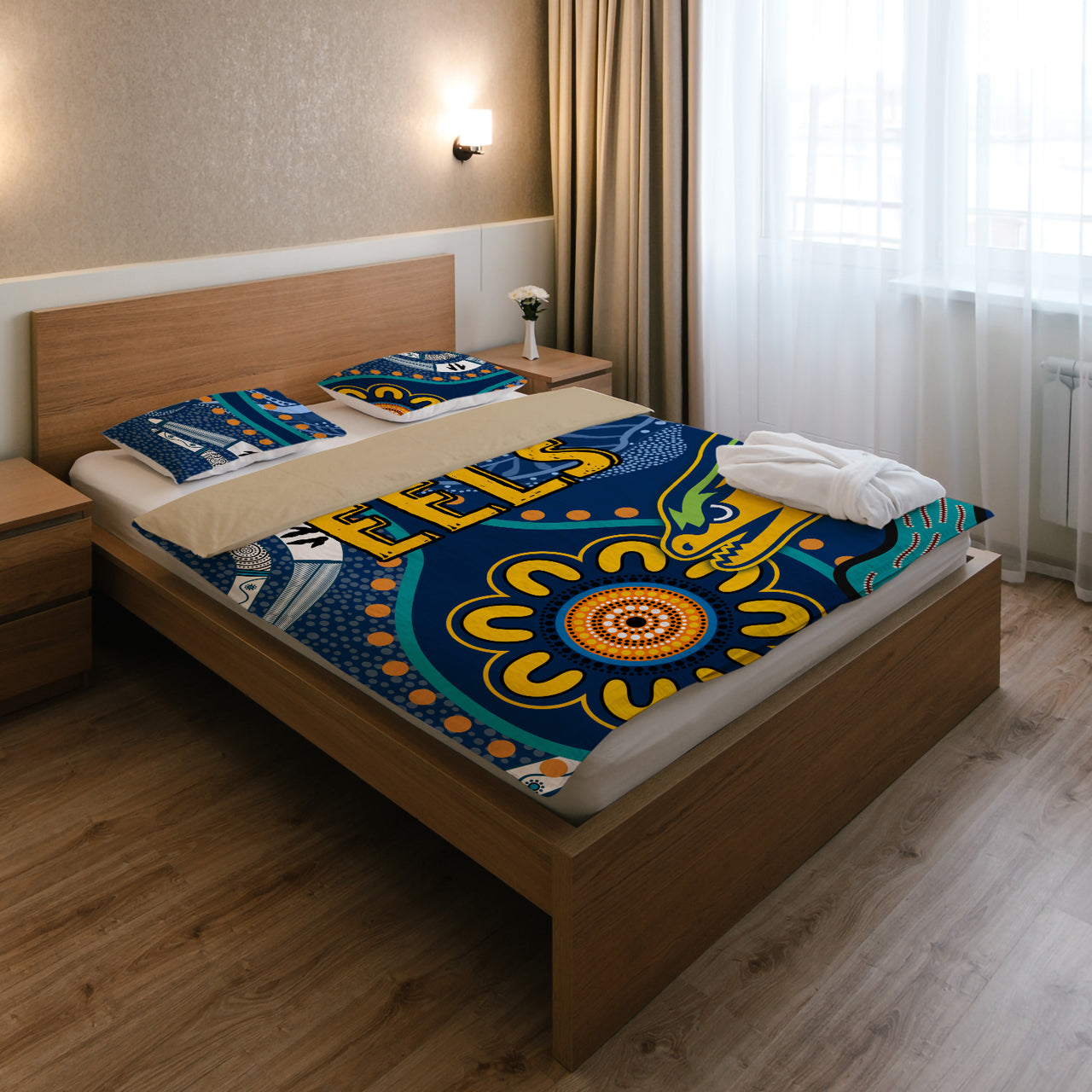 Eels Rugby Bedding Set - Custom Indigenous Eels Bedding Set RLT13 - Vibe Hoodie Shop